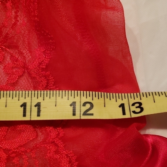 INTIMATO Amore Red Babydoll Teddy Set Satin Lace - Picture 14 of 16